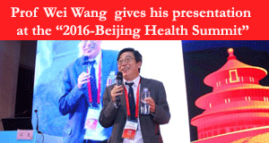 prof wei wang presents at the 2016 Beijing Health Summit
